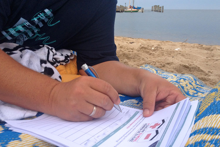 Auch am Strand wurden Unterschriften gesammelt, machen Sie mit! 